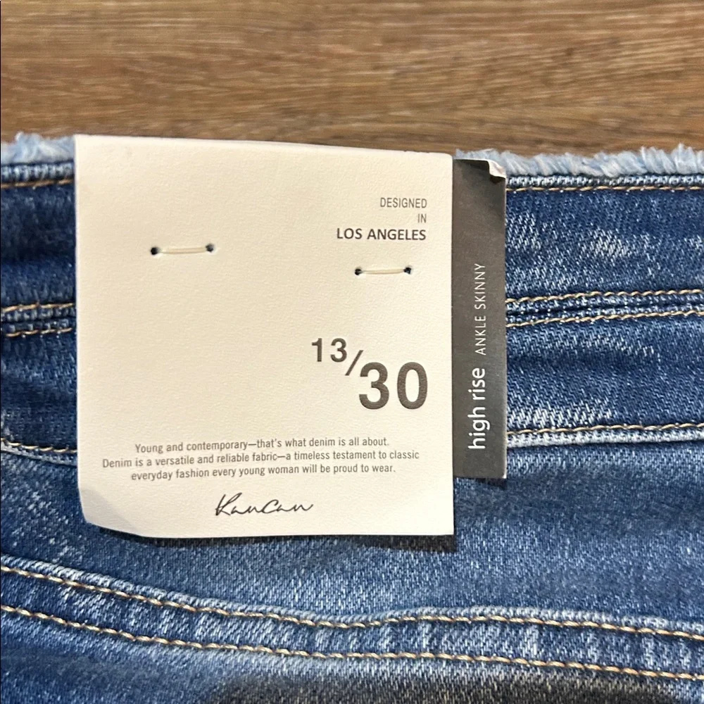 KanCan Blue Distressed High Rise Ankle Skinny Jeans •NWT• - Picture 11 of 11